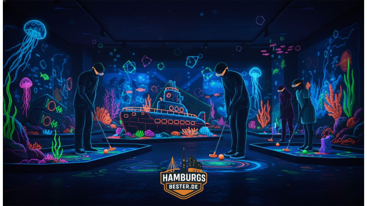 Schwarzlicht-Minigolf St. Pauli: Dein leuchtendes Abenteuer in Hamburgs Erlebniswelt!