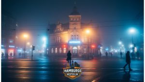 Polizeiwache Davidwache bei Nacht: Das Herz des Kiezes schlägt weiter