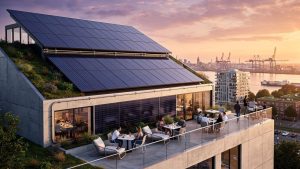 Vom grauen Riesen zum grĂŒnen Leuchtturm: Der Energiebunker Wilhelmsburg im Wandel