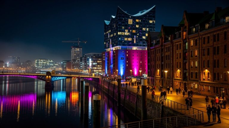 Lichtinstallationen HafenCity: Hamburgs pulsierendes Herz erstrahlt in neuem Glanz!